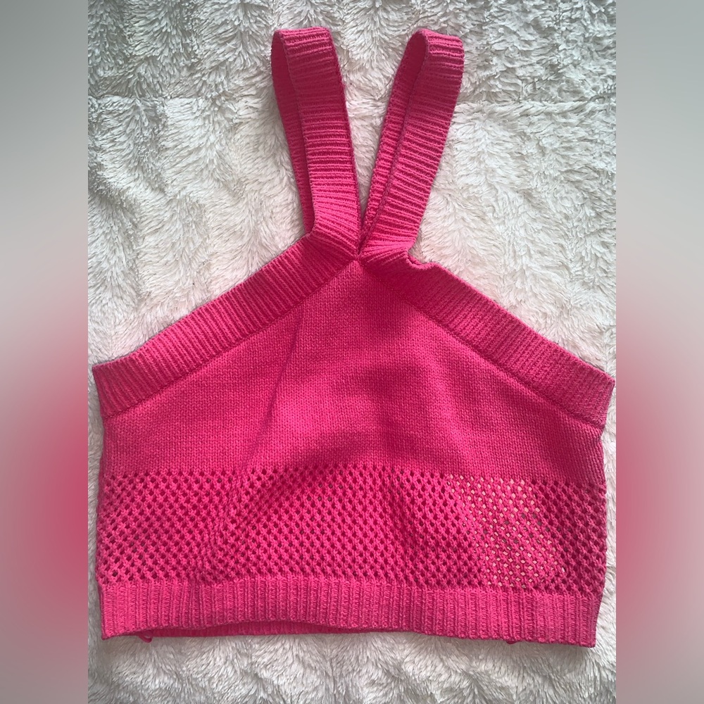 Zara Pink Knit Crop Top